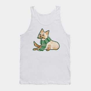 green and silver cat Tank Top